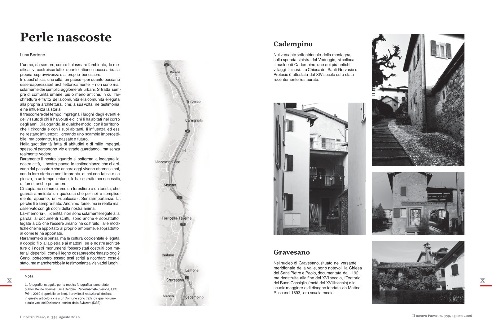 Hidden Pearls on “Il nostro Paese” 3 Perle Nascoste — Il nostro Paese n. 359 — Cadempino and Gravesano
